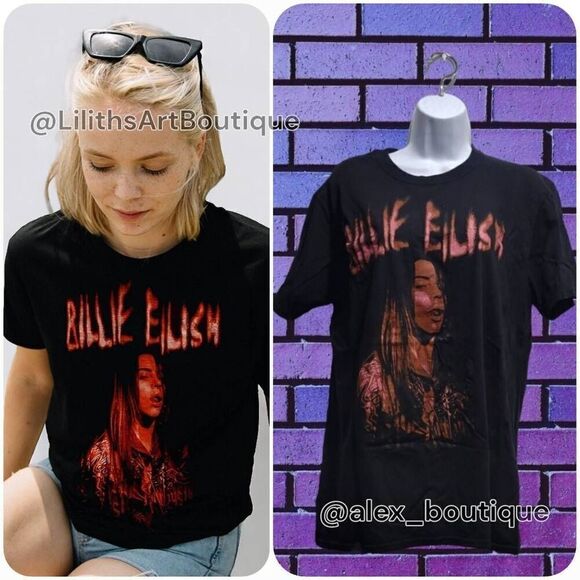 Billie Eilish Unisex Tee shirt(L003)Size L for Men/Women - Picture 1 of 6